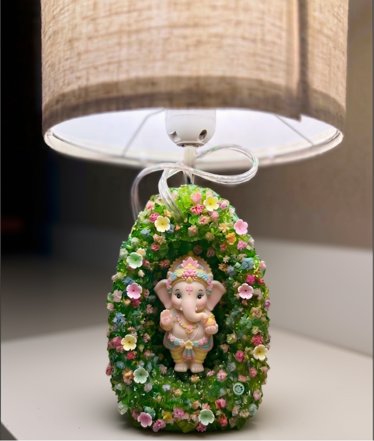 Ganesha resin lamp