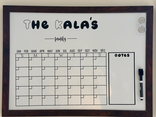 Engraved Whiteboard